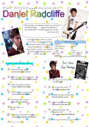 English Worksheet: Daniel Radcliffe - Harry Potter