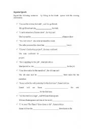 English worksheet: REPORTED SPEECH SHEET 1