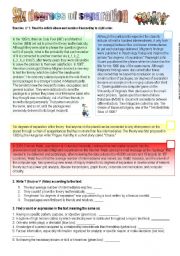 English Worksheet: Six degrees of separation