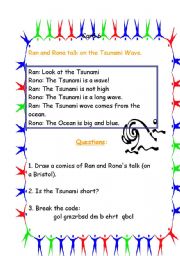English Worksheet: card 6 Tsunami