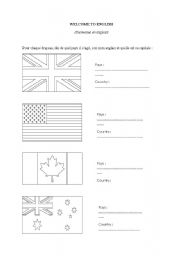 English Worksheet: English speaking countries