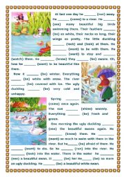 English Worksheet: THE UGLY DUCKLING - GRAMMAR EXERCISES - PRESENT SIMPLE - PART II