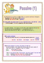 English Worksheet: Active-Passive  Part 1 ( 2 pages ) 