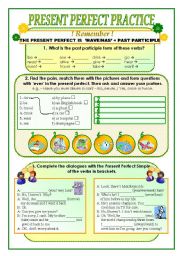 English Worksheet: Present perfect practice