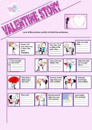 English Worksheet: Valentine story