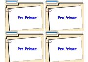 English worksheet: Example Dolch card backs Pre Primer 