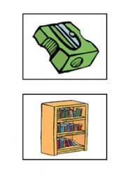English Worksheet: scholl objects
