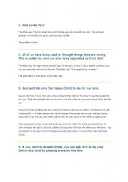 English Worksheet: jesus loves me