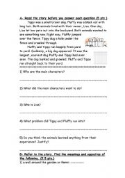 English Worksheet: Reading Comprehension