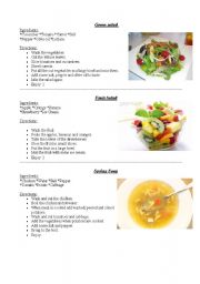 English Worksheet: Simple recipes