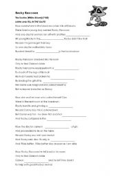 English worksheet: Listen to songs: Rocky Racoon (BEATLES) worksheet