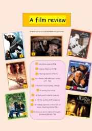 English Worksheet: How to write a film review