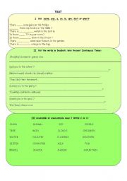 English Worksheet: Grammar test
