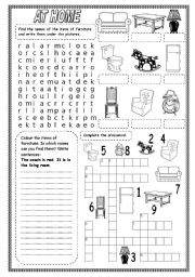 English Worksheet: AT HOME (1)