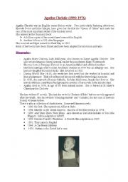 English Worksheet: Agatha Christie