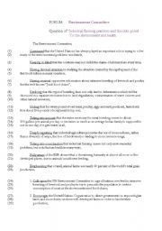 English Worksheet: Industrial farming practices and the risks posed to the environment and health 