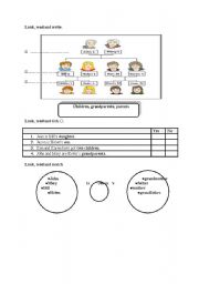 English Worksheet: practising the possessive case with family relationships