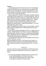 English Worksheet: reading