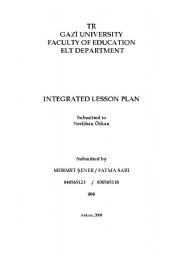 English Worksheet:  integrated lesson plannn
