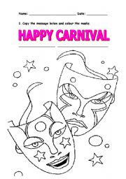 English Worksheet: Carnival