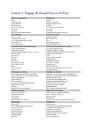 English Worksheet: Classroom instructions