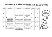 English Worksheet: Month of Creativity! 