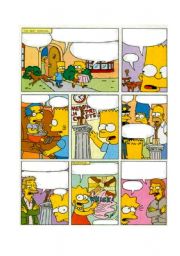 English Worksheet: Simpsons comic (2 of 2)