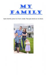 English worksheet: My Family