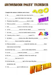 English Worksheet: REVISION PAST TENSES