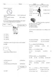 Test Fort hte 6th Grades