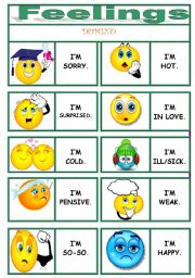 English Worksheet: FEELINGS dominoes !!!!!!!!!!!!!!!! 1/3