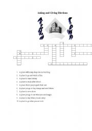 English Worksheet: ARROUND TOWN - ASKING GIVING DIRECTIONS [1]
