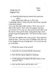 English worksheet: English Test