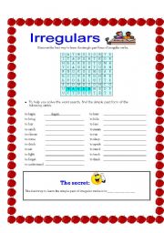 English Worksheet: Irregulars--The secret