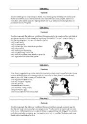 English Worksheet: Role play - intermediate PESSIMIST OPTIMIST