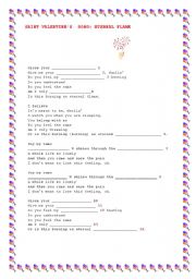 English worksheet: Saint Valentines song: Eternal Flame