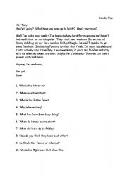 English worksheet: Informal Letter