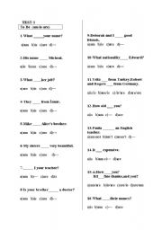 English Worksheet: to be present