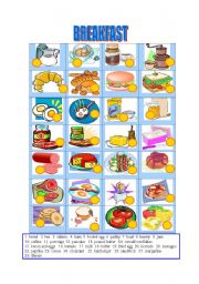 English Worksheet: Breakfast-Matching