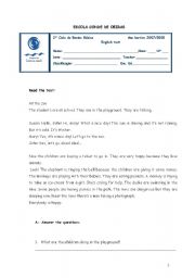 English Worksheet: Present Simple/ Present Continuous 