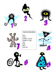 English worksheet: Aliens