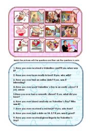 English Worksheet: Valentines Day Quiz