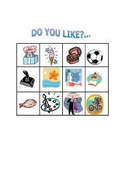 English worksheet: LIKES & DISLIKES