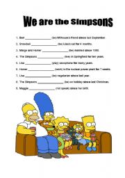 English Worksheet: Present Perfect with The Simpsons