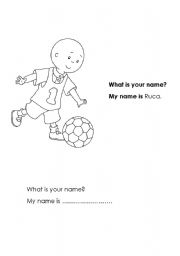 English worksheet: What is your name?