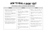 Reading strategies