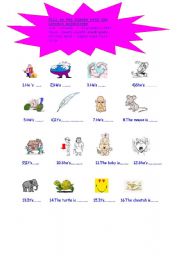 English Worksheet: adjectives