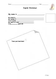 English Worksheet: Name