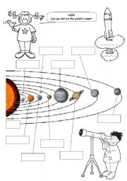 English Worksheet: Solar System