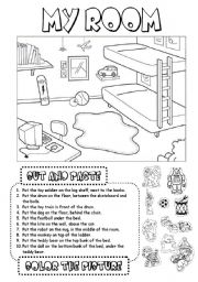 English Worksheet: My room (1)